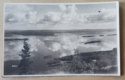 Koli, pilvet kuvastuvat Pielisen pintaan SMY 1206, p. 1950