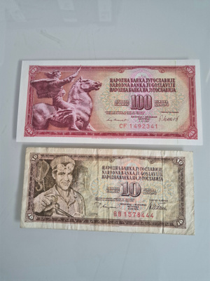 Jugoslavia 10 v1978 ja 100 v1981 dinara (14665)