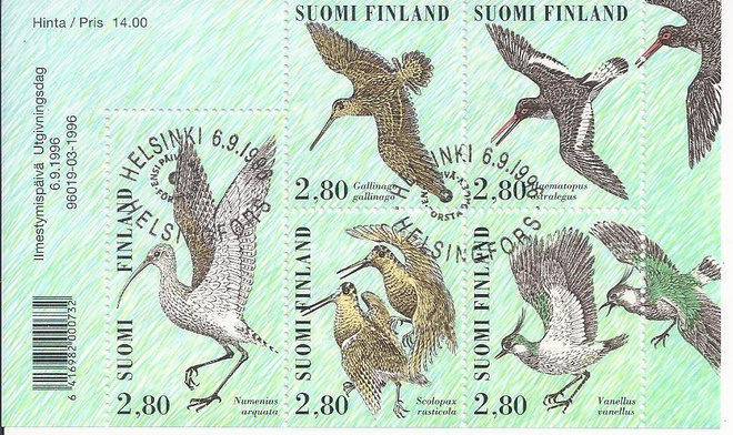 1996  Bl 17 Kahlaajalintuja  epleimattuna