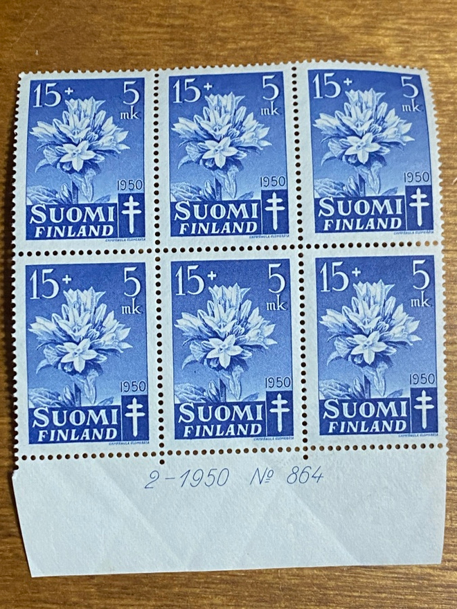 TUB 1950 15MK+5MK NUMERO KUUSILO**
