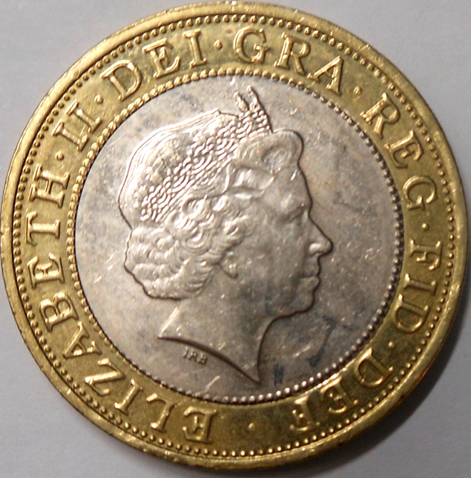 Britania. Two pounds 2008.