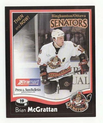 Brian McGrattan Binghamton Senators Team Issue Postcard