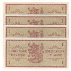 1 markka 1963 sarja AI , Å, Z,  ja Ä, kl 10, 10, 8, 8 yht. 4 - pikkukuva 2