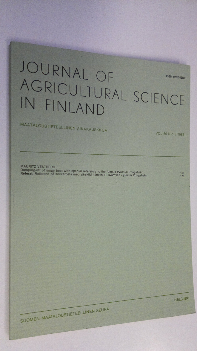Journal of agricultural science in Finland n:o 5/1988