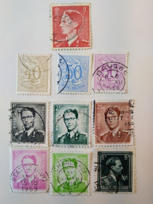 Postimerkki Belgia 10 erilaista