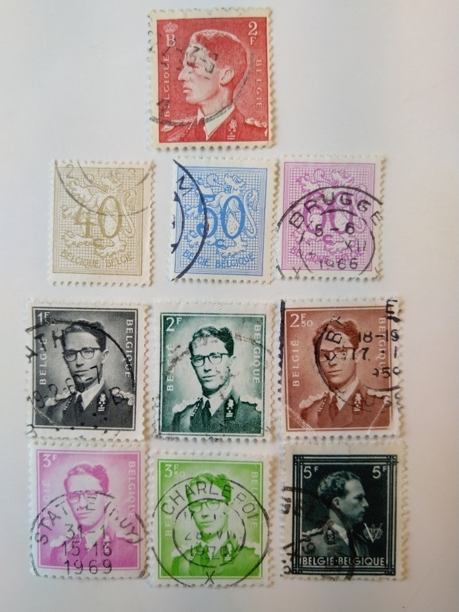Postimerkki Belgia 10 erilaista