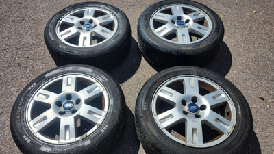 Ford 16" alumiinivanteet, 5x108, kesärenkaat 205/55r16