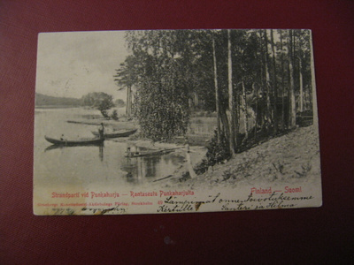 Rantaseutu Punkaharjulla. Veneitä. v1904