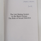 Matti Hovi : The Lek Mating System in the Black Grouse - ... - pikkukuva 3