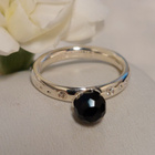 Spinning jewelry 925 hopea sormus onyx kivellä. Koko 16 - pikkukuva 4