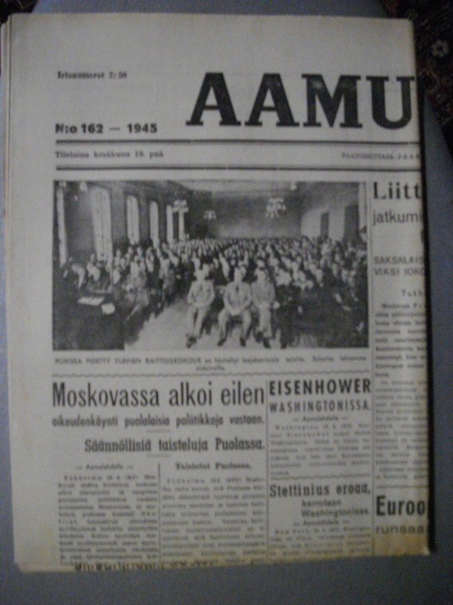 Aamulehti Nro 162/19.6.1945 (29.12)