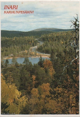 Inari Karhunpesäkivi ilmakuva Lappi