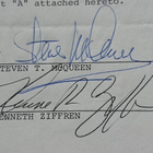 STEVE McQUEEN nimikirjoitus sopimuksessa, signed,autograph - pikkukuva 3