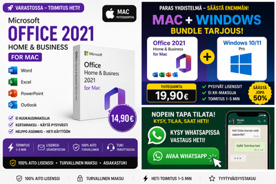 Microsoft Office 2021 Home & Business Mac - Heti toimitus –
