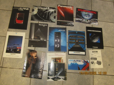 Hifi & autohifi esite-erä Pioneer Alpine Technics jamo 80 ym