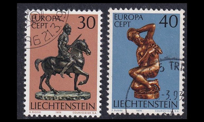 Liechtenstein 600-1 o Europa veistoksia (1974)