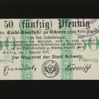 Saksa Notgeld 50 Pfg, Schwetz 1.2.1917 - pikkukuva 1