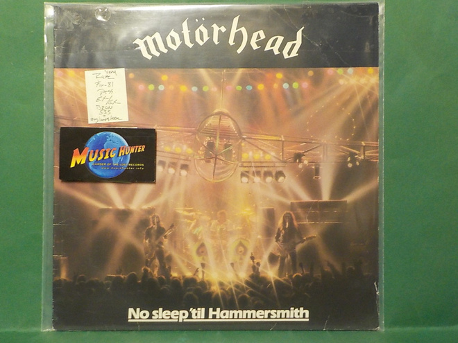 MOTÖRHEAD - NO SLEEP'TIL HAMMERSMITH EX-/EX- LP