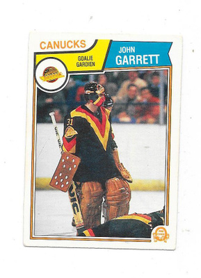 1983-84 OPC #349 John Garrett , Vancouver Canucks MV