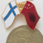 VANHA Merkki Suomi Kiina Liput Olympia - pikkukuva 1