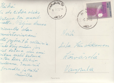 Postileima,  HARJAVALTA, vanha