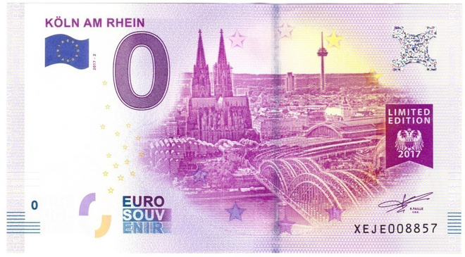 *0-EURO* SAKSA 2017-2*KÖLN AM RHEIN*AITO EURO-SETELI*