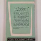 Julius Rudolph Weinberg : An examination of logical posit... - pikkukuva 2
