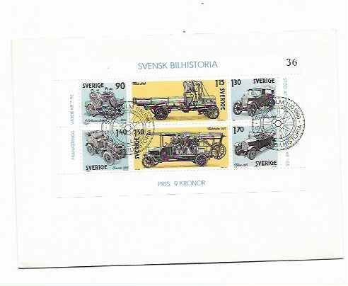 RUOTSI Mi 1118-23 sarja LUETT. 3€  BL 8  3€
