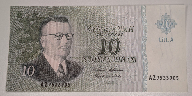 10 Markkaa 1963 Litt. A AZ9533905