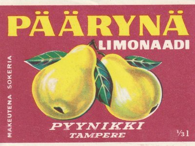 VANHA JUOMAETIKETTI - PÄÄRYNÄ LIMONAADIA TAMPERE (K11-S87)