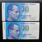Suomi 10 Markkaa 2kpl vuosi1986 - pikkukuva 2