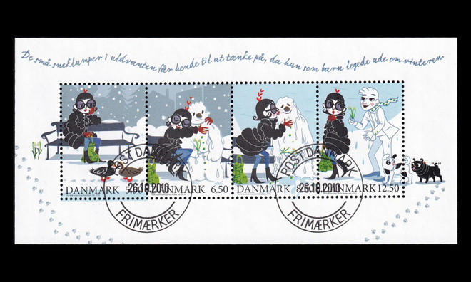 Tanska 1620-3BL40 o Talvisatu blokki (2010)