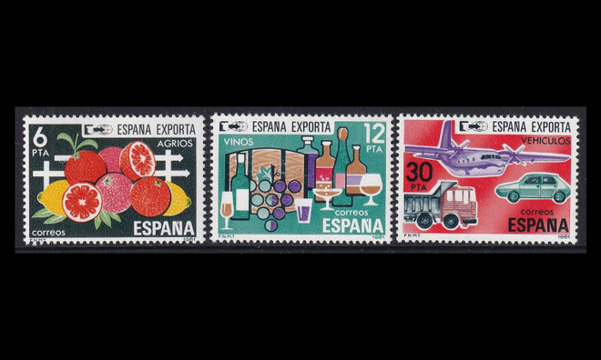 Espanja 2509-11 ** Vientituotteita (1981)