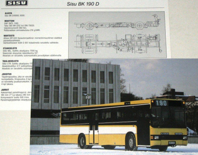 1983 Sisu BK 190 D bussi esite - KUIN UUSI - Ajokki