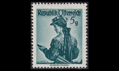 Itävalta 894 ** Kansallispukuja 5 g (1948)