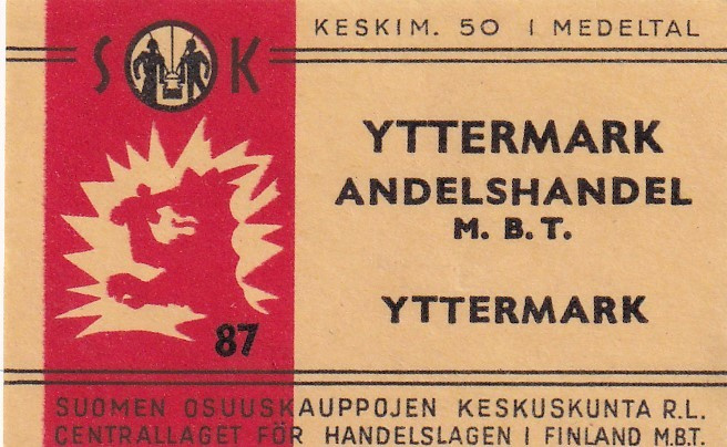Yttermark , Andelshandel  m.b.t. SOK 87    4/14