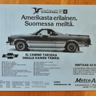 1980 Chevrolet El Camino, Olds, Chev esite - KUIN UUSI - pikkukuva 1