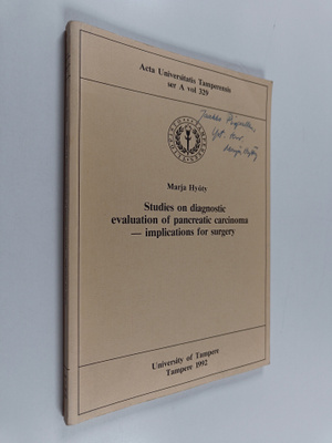 Marja Hyöty : Studies on Diagnostic Evaluation of Pancrea...