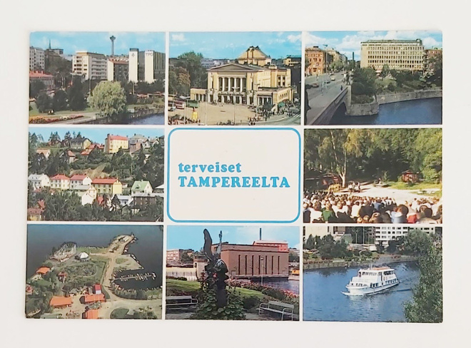 "Terveiset TAMPEREELTA"-KULKEMATON POSTIKORTTI