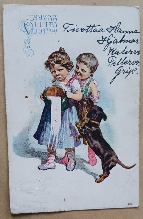 Lapset ja mäyräkoira, Uusi Vuosi, p. 1912