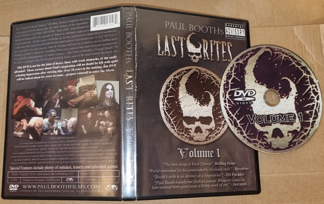DVD Paul Booth's Last Rites R0 tatskadokkari