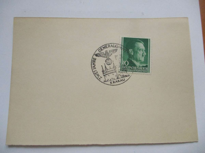1941 Saksa Krakau muistoleimattu kortti