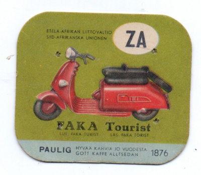 Kahvilappu Paulig FAKA Tourist