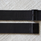 22mm Mesh rannekellon teräsranneke - musta - pikkukuva 4