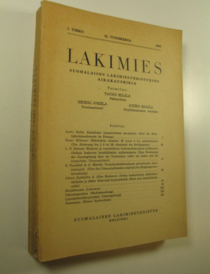 Lakimies, 62. vuosikerta (1964), numerot 1-4 (numerot 2 j...