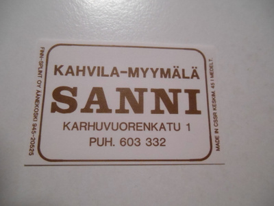 TT Etiketti Kahvila-Myymälä Sanni