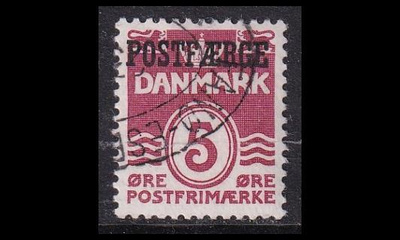 Tanska PF_25_I o Aaltoviiva 5 öre lila serif (1942)