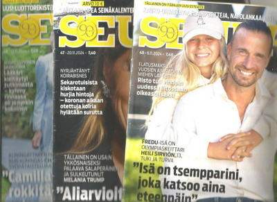 Seuralehtiä 3 kpl pinkka vitosella