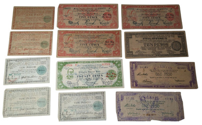 Filippiinit 1-20 Pesos 1942-1943 12 kpl