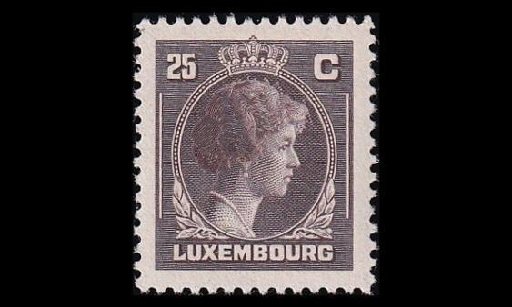 Luxemburg 350 ** Käyttösarja Charlotte 25 C (1944)
